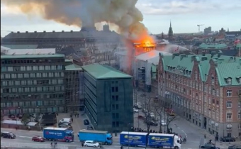 حادثه در ساختمان تاریخی بورس دانمارک